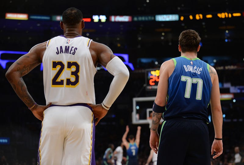 LeBron James and Luke Doncic