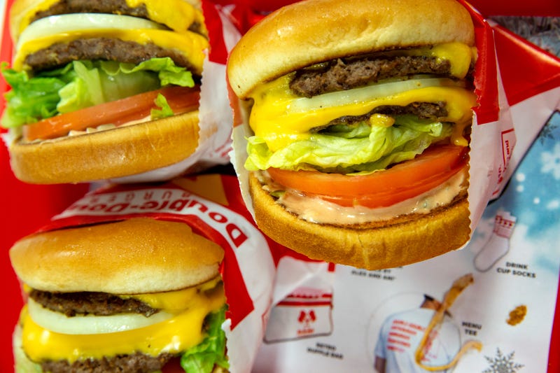 Double-double burgers during the opening of In-N-Out in Keizer on Dec. 12, 2019.