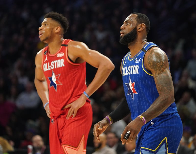 LeBron James and Giannis Antetokounmpo