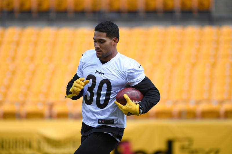 James Conner at Steelers training camp at Heinz Field