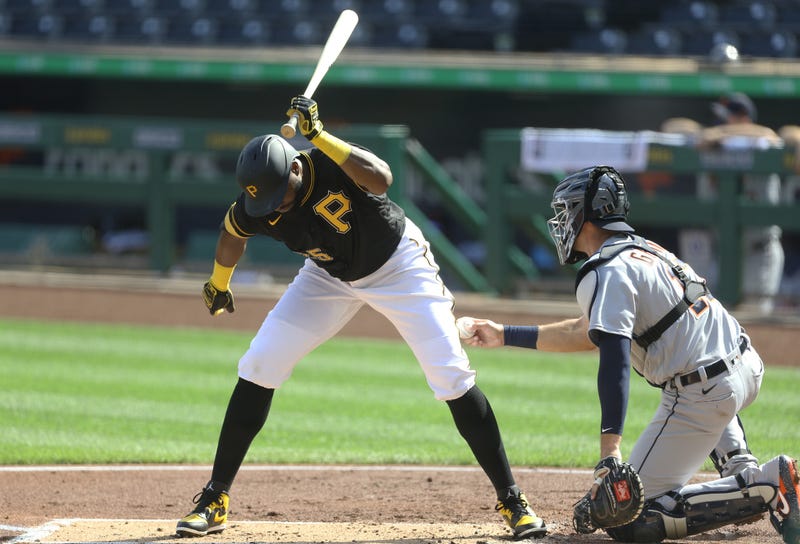 Pittsburgh Pirates right fielder Gregory Polanco (25) reacts to striking out