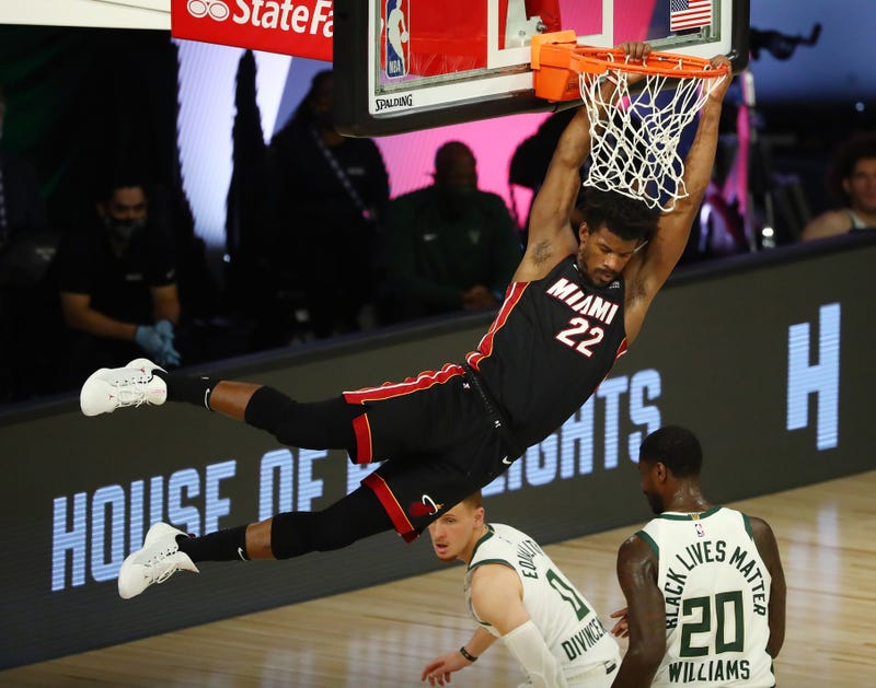 Jimmy Butler plays above the rim in Game 1