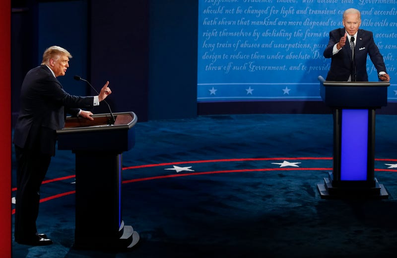 Donald Trump and Joe Biden at the first debate