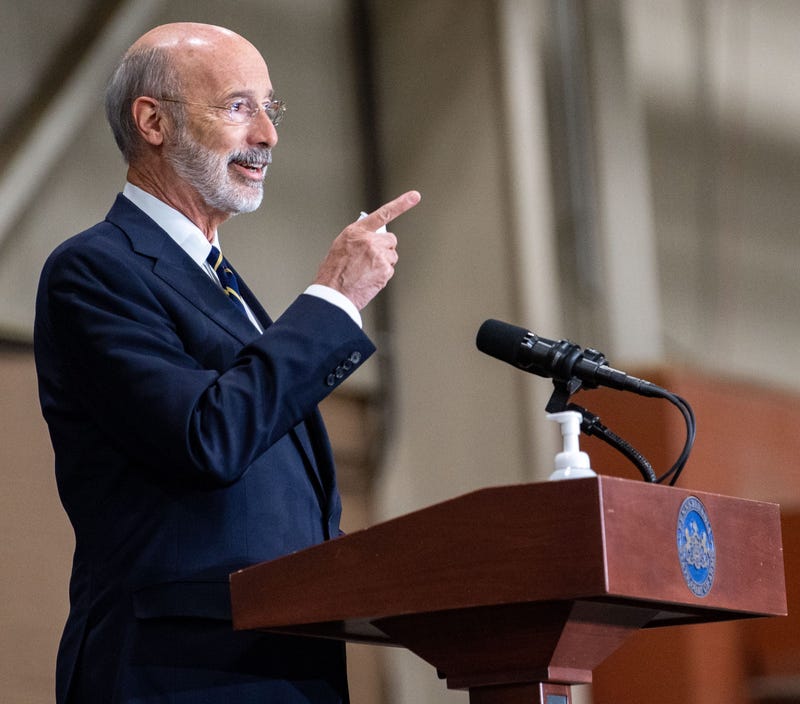 Gov. Tom Wolf speaks during his press conference at PA CareerLink in York Tuesday, July 28, 2020.