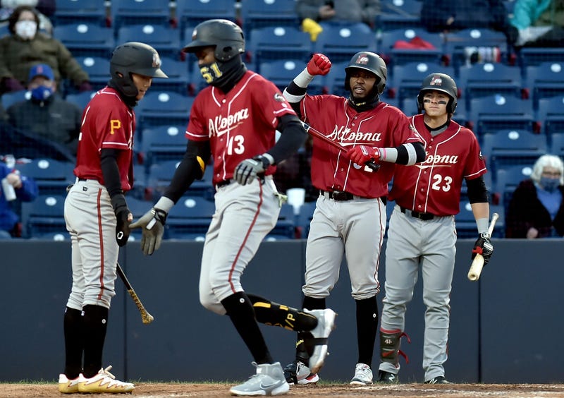 Oneil Cruz of the Altoona Curve scored a two-run homer