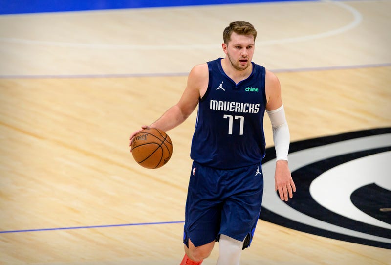 Dallas Mavericks star Luka Doncic with the ball.