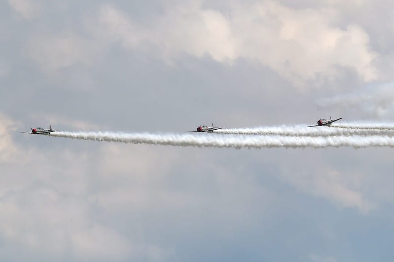 The GEICO Skytypers Air Show Team practice on Friday for the 2021 Greater Binghamton Airshow.