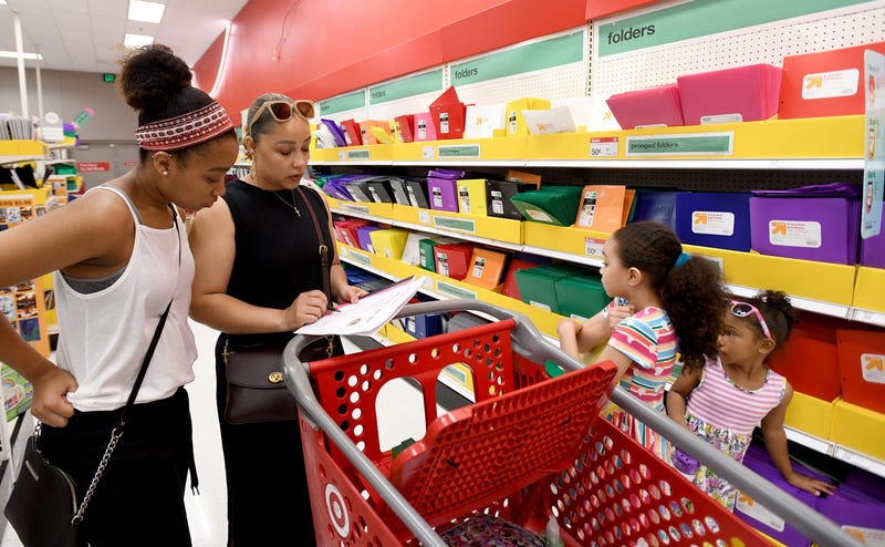 shopping for school supplies