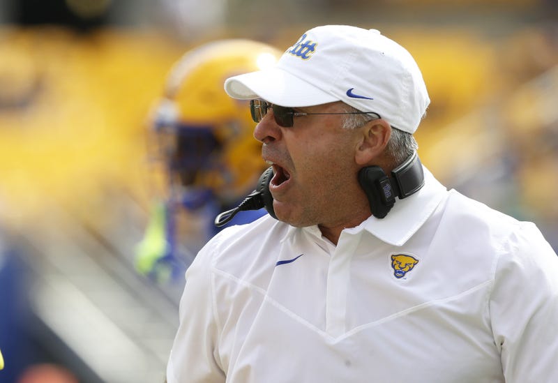 Pitt head coach Pat Narduzzi yelling