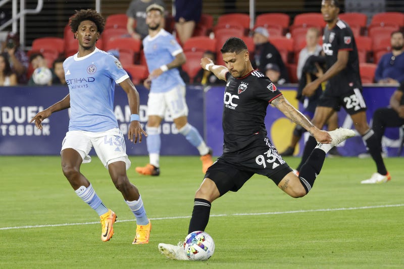 Tony Alfaro jugando frente al NYCFC.