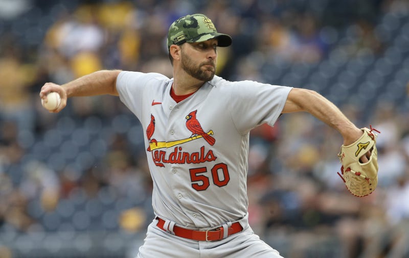 Cardinals starting pitcher Adam Wainwright (50) delivers a pitch against the Pittsburgh Pirates during the first inning at PNC Park.