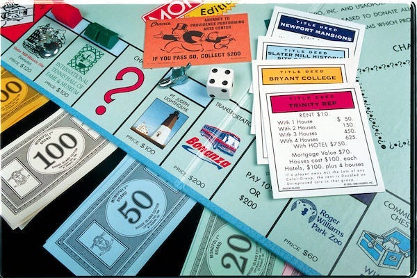Hasbro's Monopoly board game in a Rhode Island edition