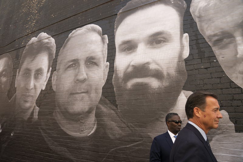 Mural of Paul Whelan and other Americans detained abroad