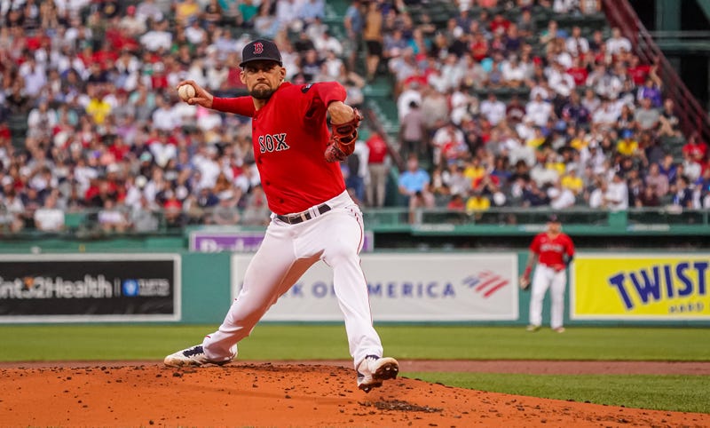 Nathan Eovaldi delivers a pitch for the Red Sox