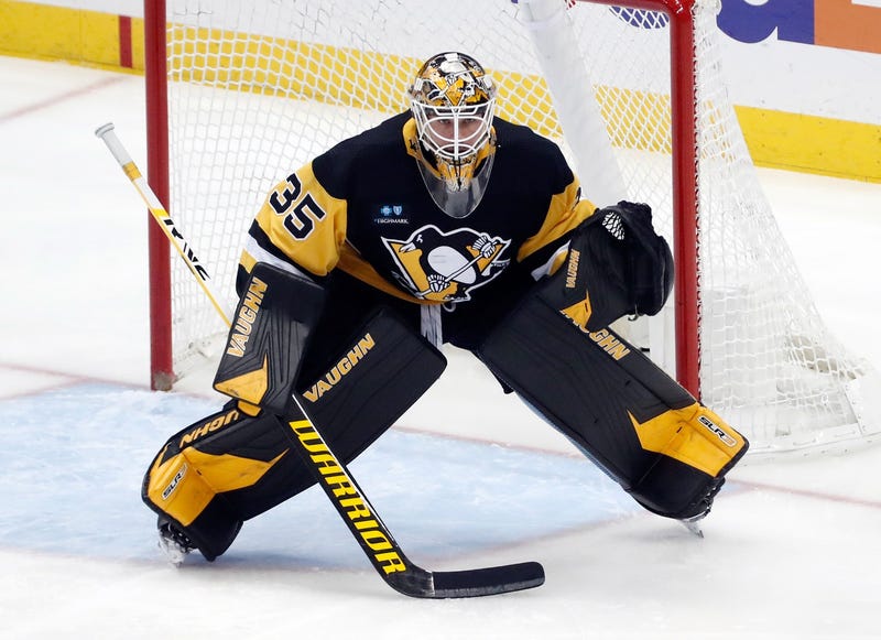 Tristan Jarry on the ice