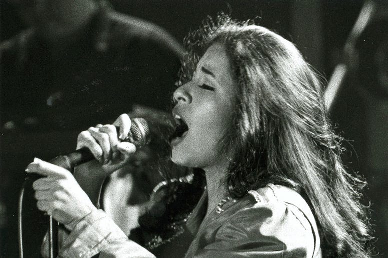 Feb 7, 1993; Corpus Christi, TX, USA; Tejano artist Selena Quintanilla performed at a free concert at Memorial Coliseum. The concert was recorded for a live LP.