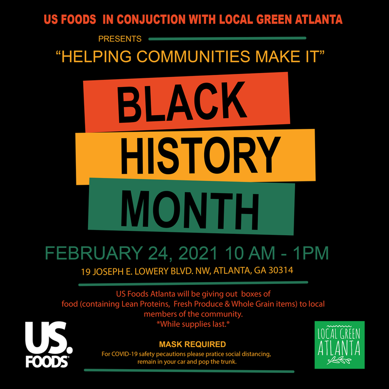 U.S. Foods and Local Green Atlanta presents “Helping Communities Make It Fresh Food Give-Away”