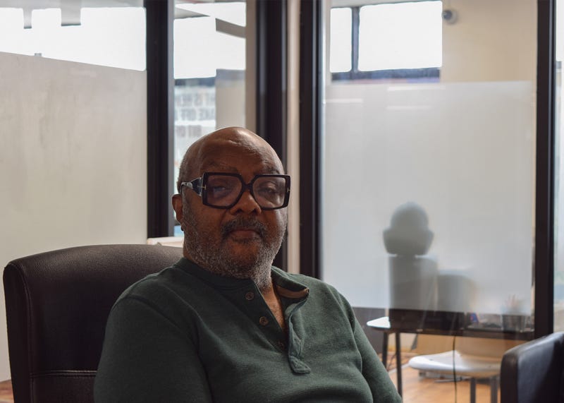 James Lloyd Goode, Jr., a 65-year-old volunteer receptionist at Destination Tomorrow.