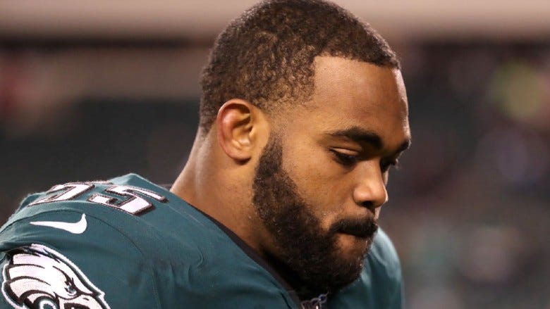 Brandon Graham #55 of the Philadelphia Eagles walks off the field