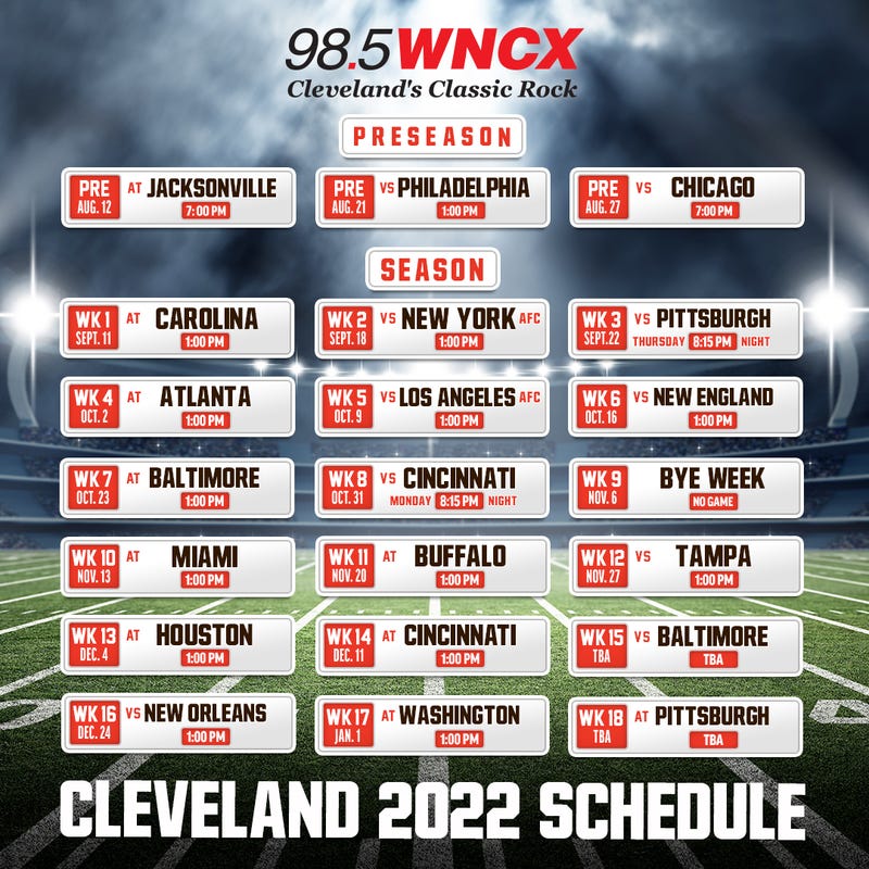 Cleveland Browns Schedule