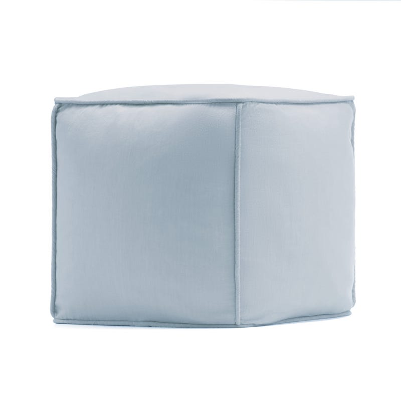 Washed Denim Indoor Floor Pouf