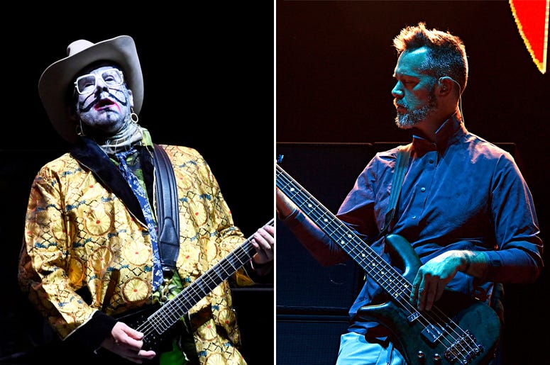 Wes Borland of Limp Bizkit and P-Nut of 311