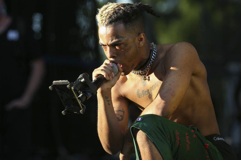 XXXTentacion performs during the Rolling Loud Festival in downtown Miami on May 6, 2017.