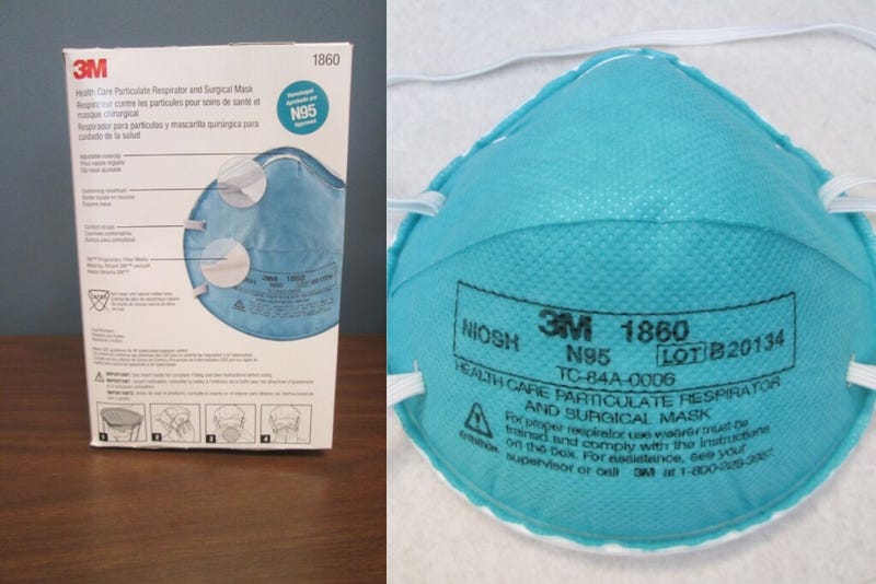 This mask was seized by customs agents Monday at O’Hare Airport.