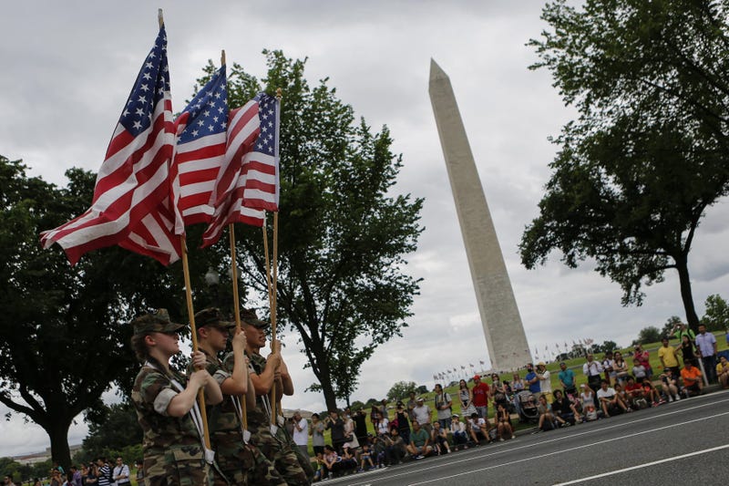 Young Marines gathered in Washington, D.C. for the National Memorial Day Parade, where some were selected to carry the American colors with pride.
