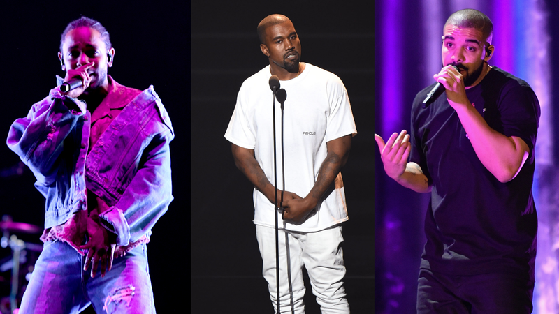 Kendrick Lamar, Kanye West, Drake