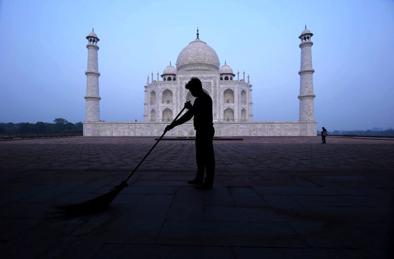 APTOPIX Virus Outbreak India Taj Mahal
