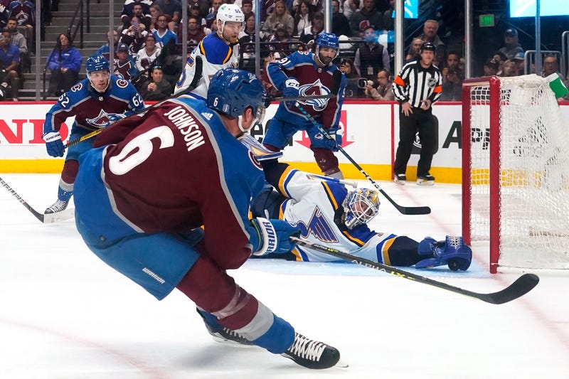 APTOPIX Blues Avalanche Hockey