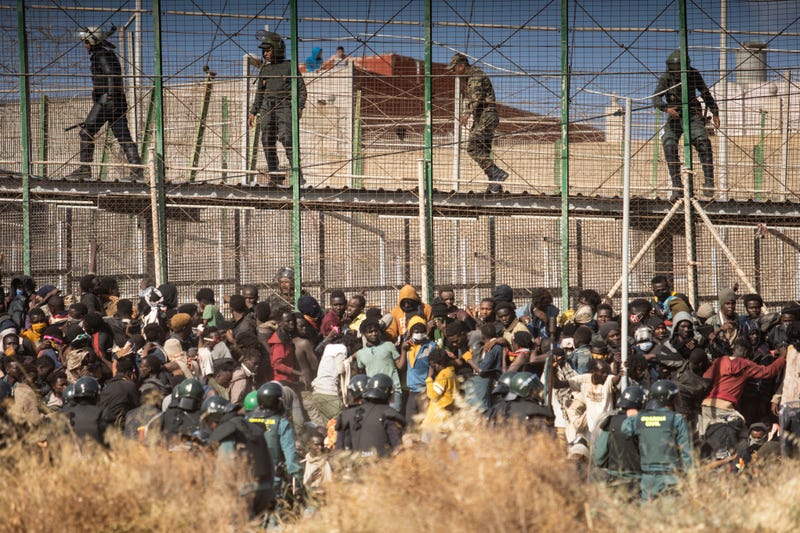Spain Morocco Migrants