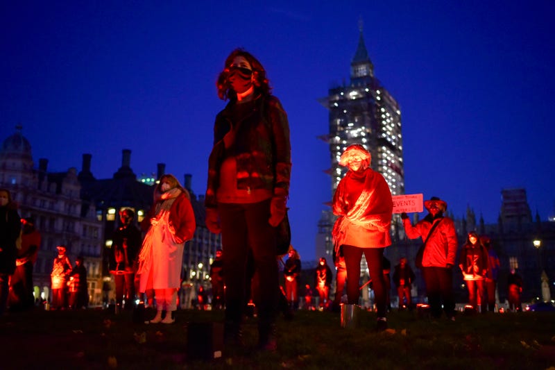 Virus Outbreak Britain Protest