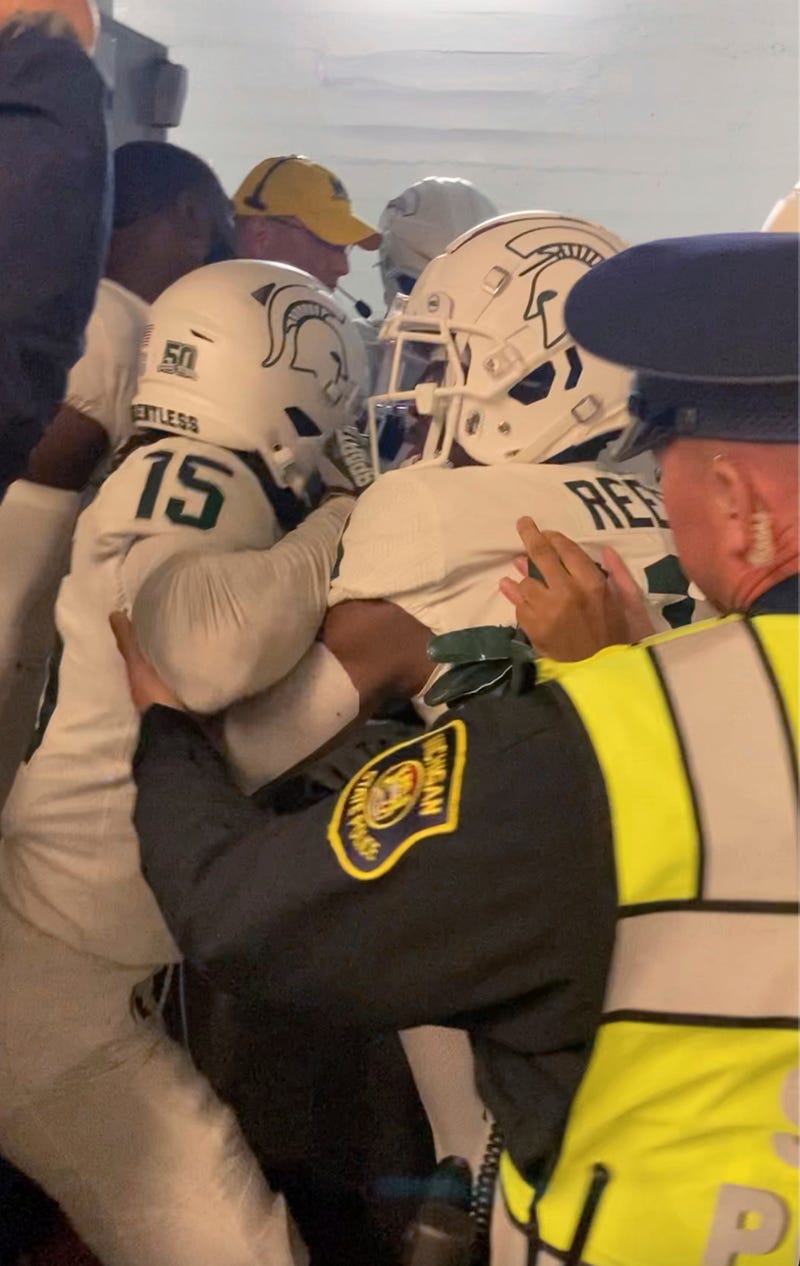 Michigan St Michigan Scuffle Football