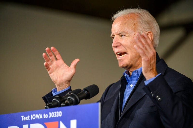 Democratic presidential candidate former Vice President Joe Biden speaks to local residents, Saturday, Nov. 23, 2019, in Des Moines, Iowa.