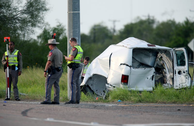 Overloaded Van Crashes