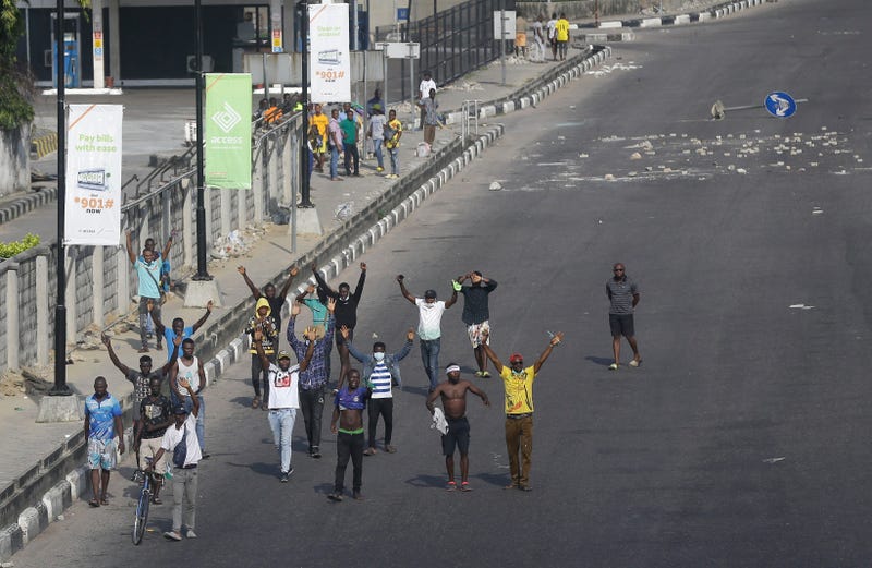 APTOPIX Nigeria Police Protest