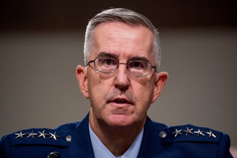 Gen. John Hyten appears before the Senate Armed Services Committee on Capitol Hill in Washington, Tuesday, July 30, 2019, for his confirmation hearing to be Vice Chairman of the Joint Chiefs of Staff.