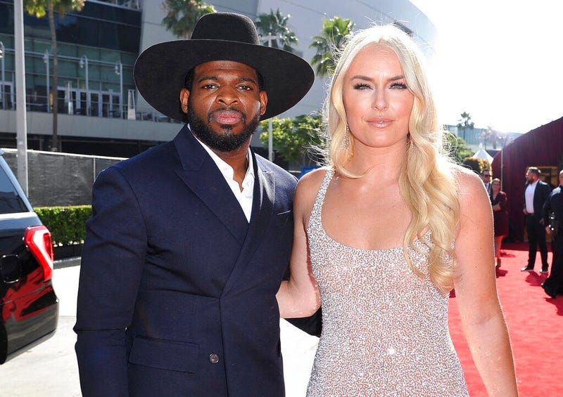 P.K. Subban, left, of the New Jersey Devils, and Lindsey Vonn
