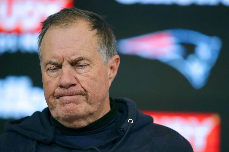 New England Patriots head coach Bill Belichick speaks to the media following an NFL wild-card playoff football game against the Tennessee Titans, Saturday, Jan. 4, 2020, in Foxborough, Mass.