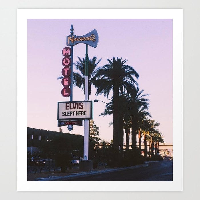 Elvis Slept Here art print
