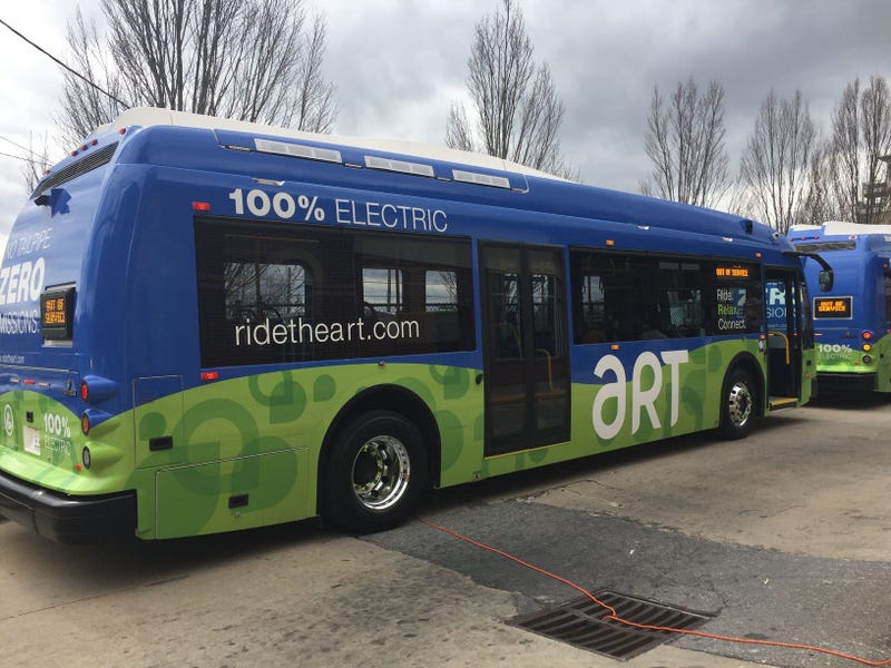 Asheville's electric Proterra buses