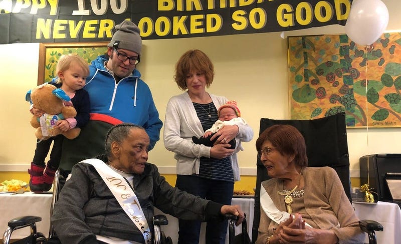 Baby Meets 2 Centenarians