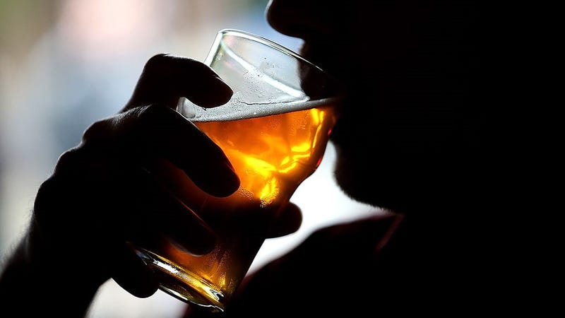 A Russian River Brewing Company customer takes a sip of the newly released Pliny the Younger triple IPA beer on February 7, 2014 in Santa Rosa, California.