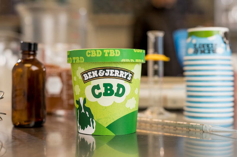 A pint of Ben & Jerry's CBD infused ice cream
