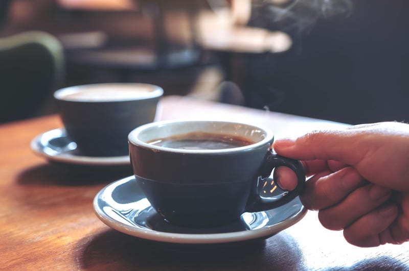 A cup of black coffee