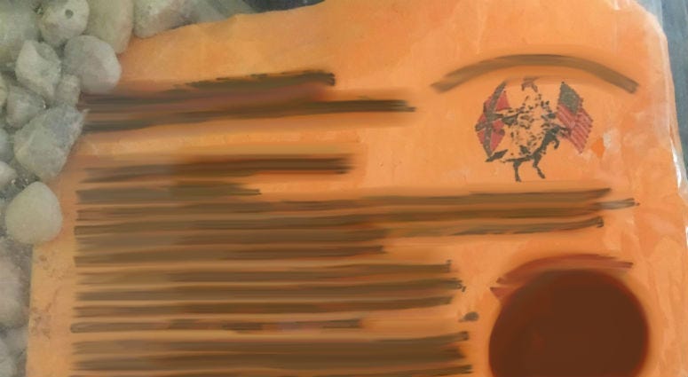 Image of a racist flier found in Montgomery County. Due to the language used, this image has been blurred.