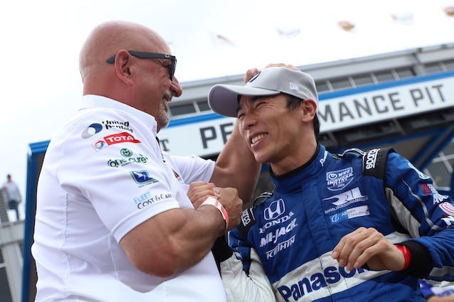 Bobby Rahal And Takuma Sato At NTT IndyCar Series Qualifying At Barber Motorsports Park