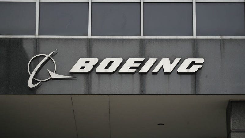 Photo taken on March 13, 2019 shows the Boeing logo at its headquarters in downtown Chicago